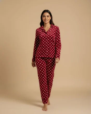 Starry Dots - Velvet Pajama Set