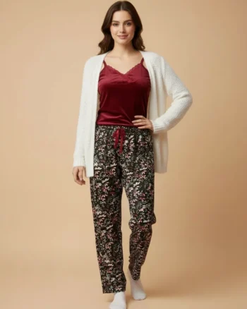 Winter Blossom - 4-Piece Pajama Set