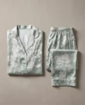 womens-green-satin-pajamas-full-front