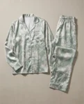 womens-green-satin-pajamas-full-front